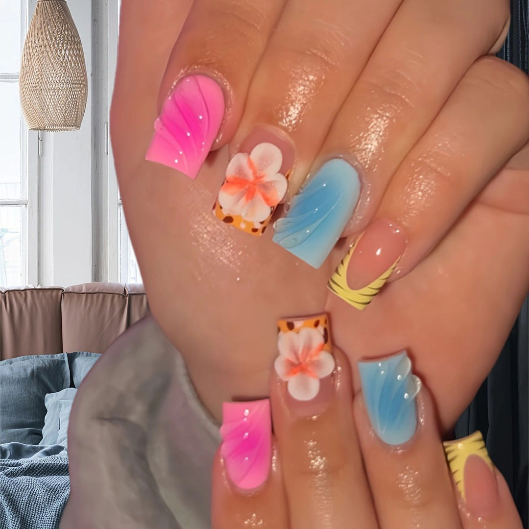 Artistic Floral Press-On Nails Stornfield