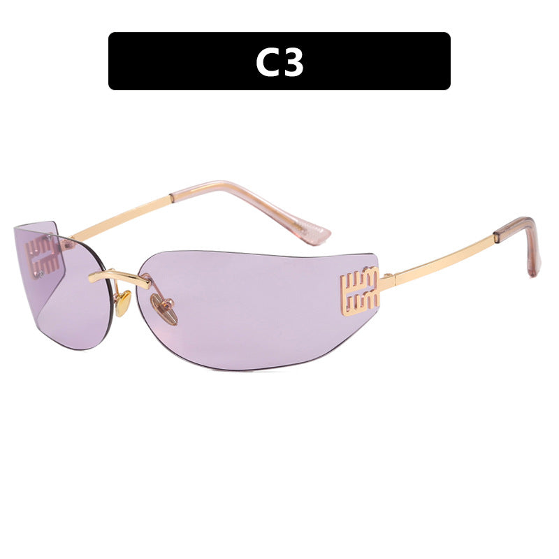 Women's futuristic designer sunglasses with unusual frame and UV protection Stornfield