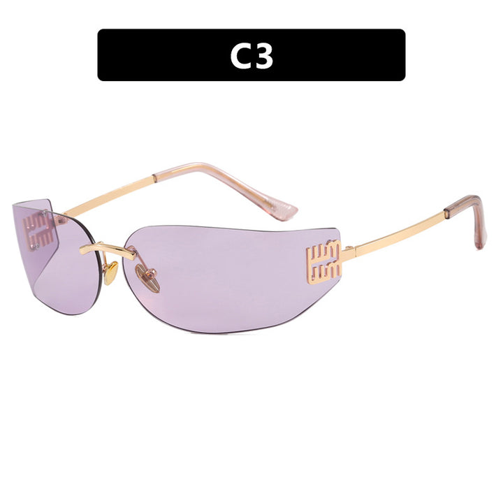Women's futuristic designer sunglasses with unusual frame and UV protection Stornfield
