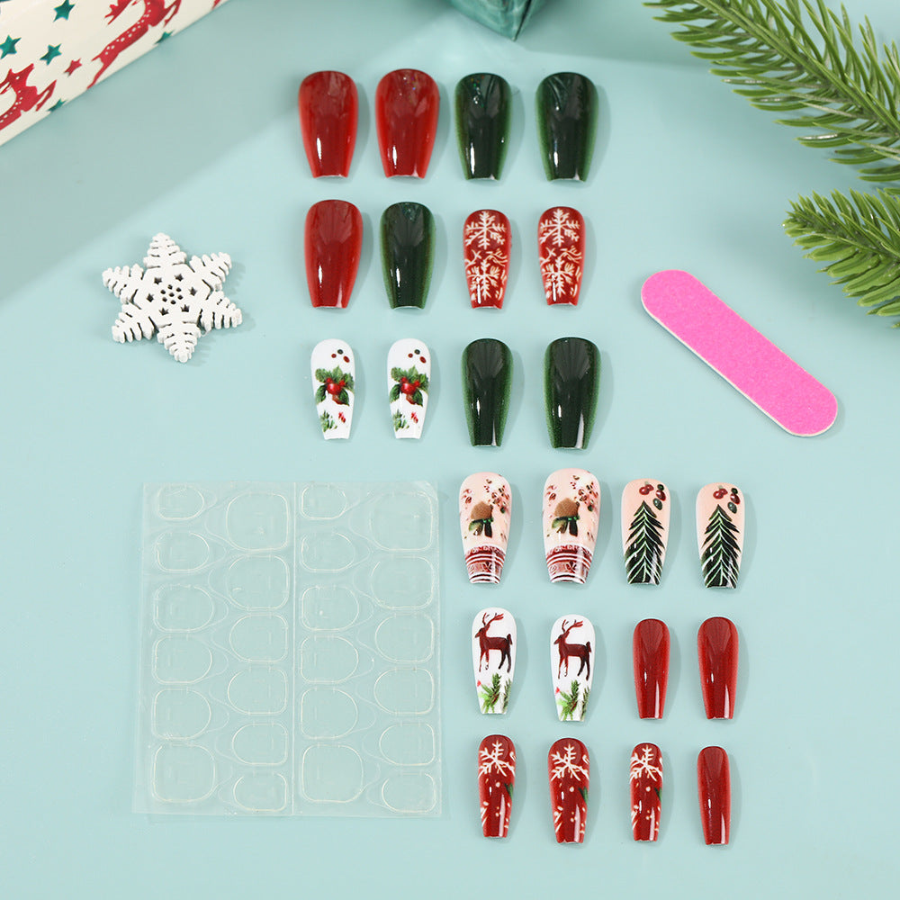 Artificial nails with festive Christmas designs Stornfield