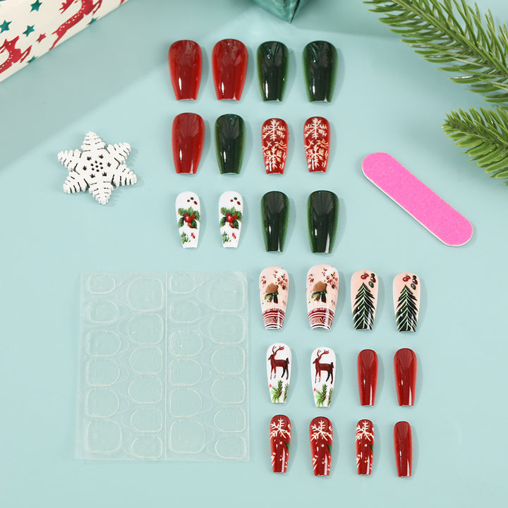 Artificial nails with festive Christmas designs Stornfield
