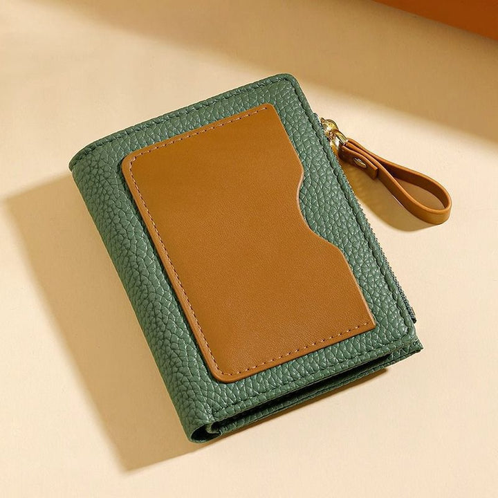 Textured  Leather Zippered Card Holder Stornfield