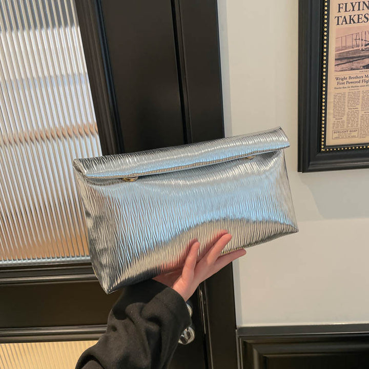 WoGlossy Textured Clutch Purse Stornfield