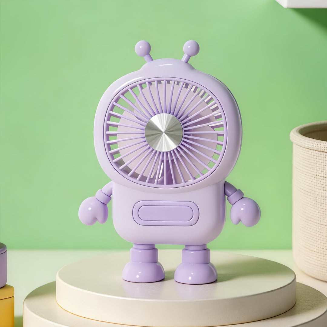 Ladies Portable Robot Fan with USB Charging Function and Flexible Design Stornfield