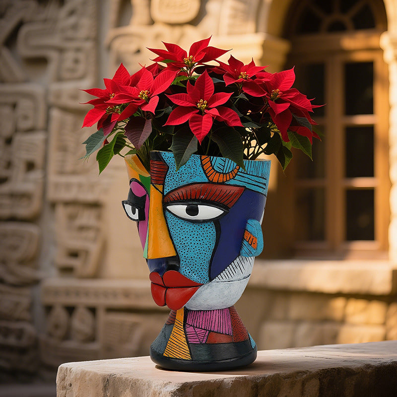 Abstract Decorative Face Vase
