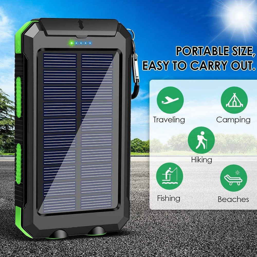 Solar Powerbank with Integrated LED Light and Compass Stornfield