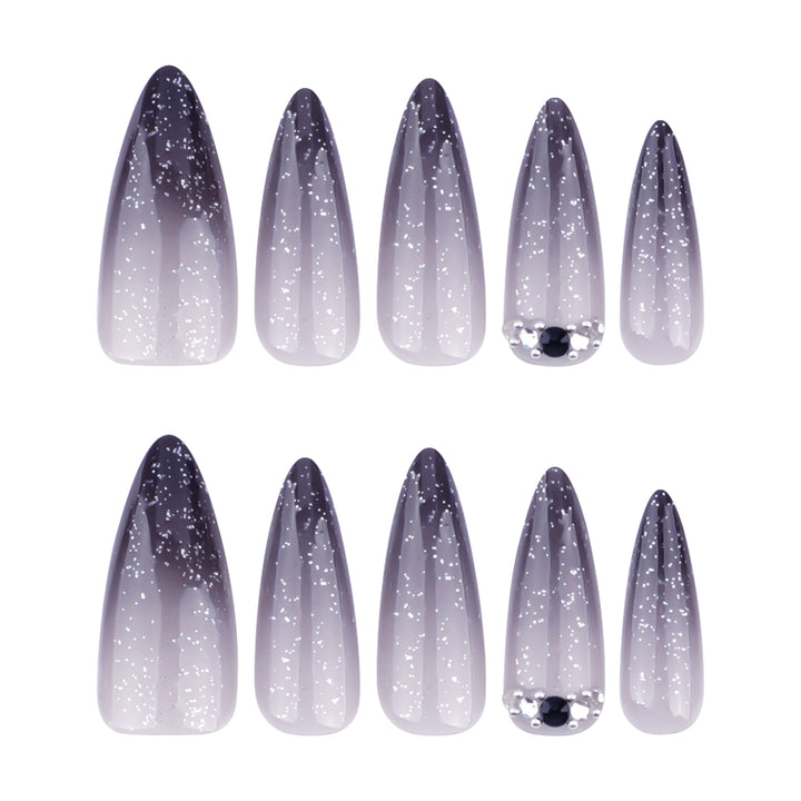 Glamorous artificial nails with sparkling accents Stornfield