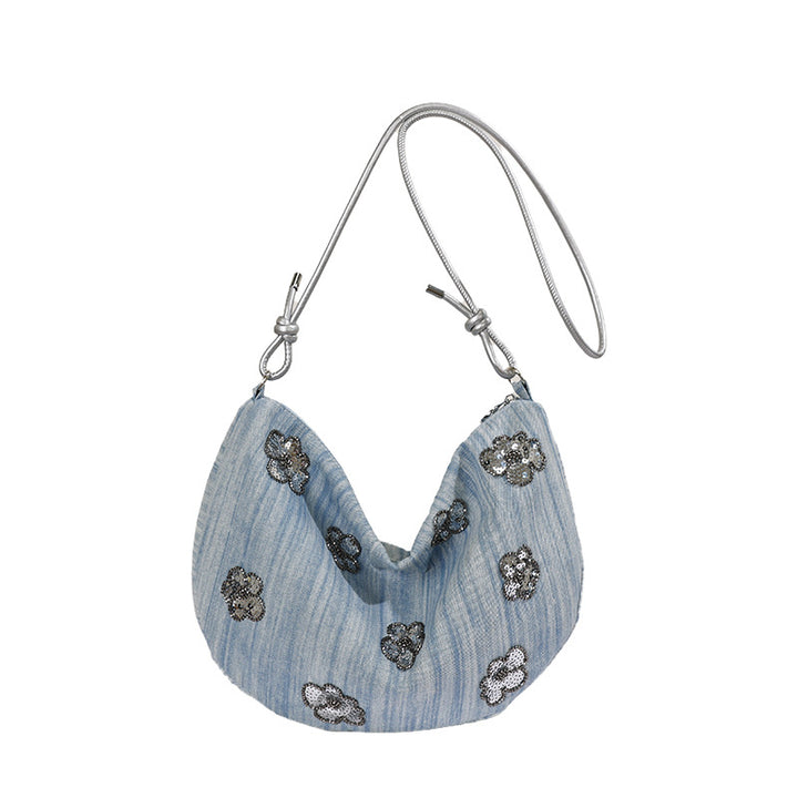 Floral Embellished Denim Handbag Stornfield