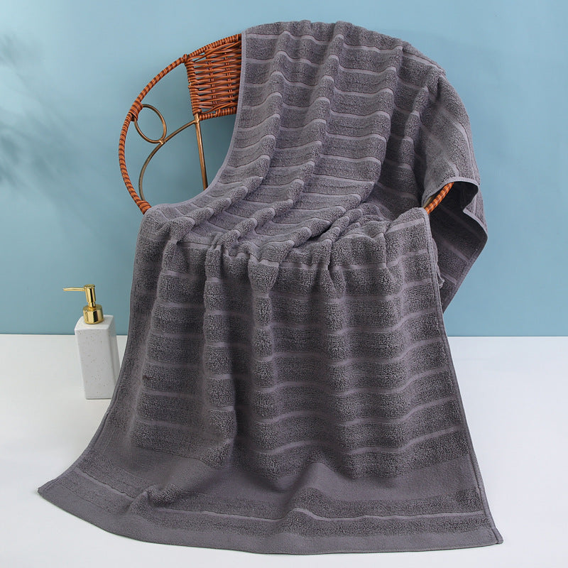 Luxury terry bath towel with elegant striped pattern Stornfield