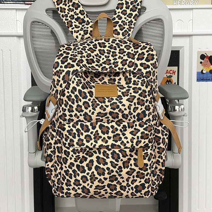 Playful Leopard Print School Backpack Stornfield