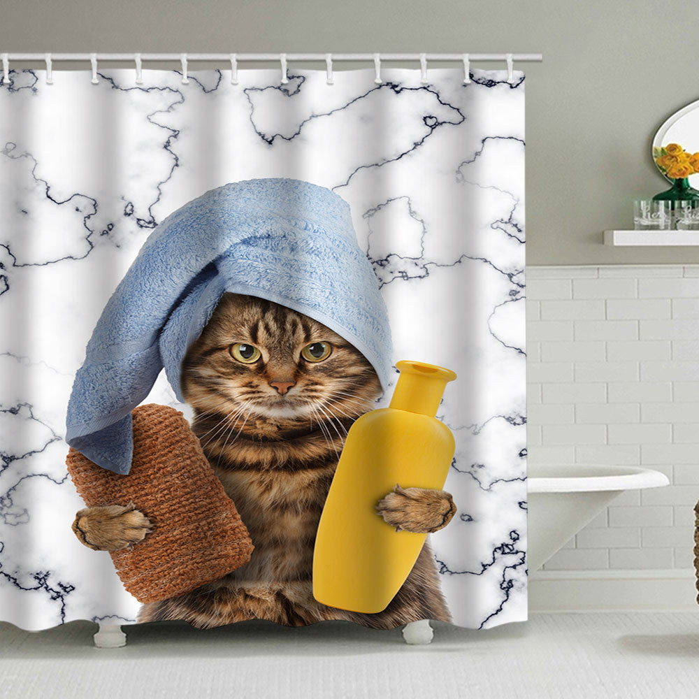 Artistic Dog Illustration Shower Curtain Stornfield
