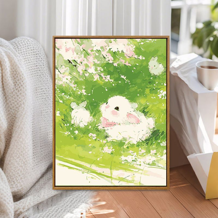 Whimsical Bunny Illustration Canvas Art Stornfield