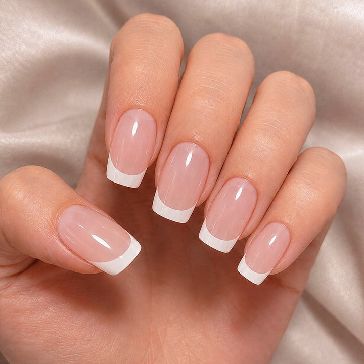 Classic French Tip Acrylic Nail Set Stornfield