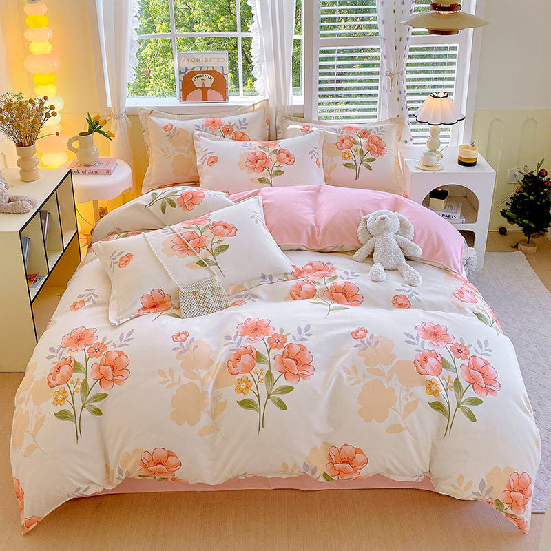 Whimsical Floral Pattern Bedding Set