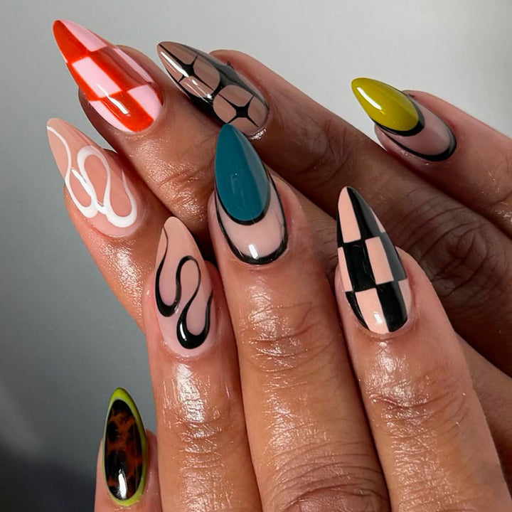 Artistic Stiletto Press-On Nail Art Stornfield