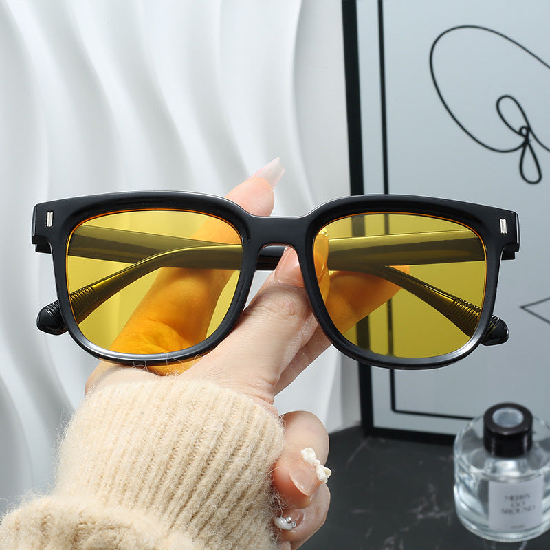 Women Fashionable Square Sunglasses with Transparent Frame Stornfield