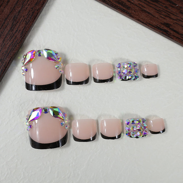 Nail Art Set with glamorous rhinestones and elegant gradients Stornfield