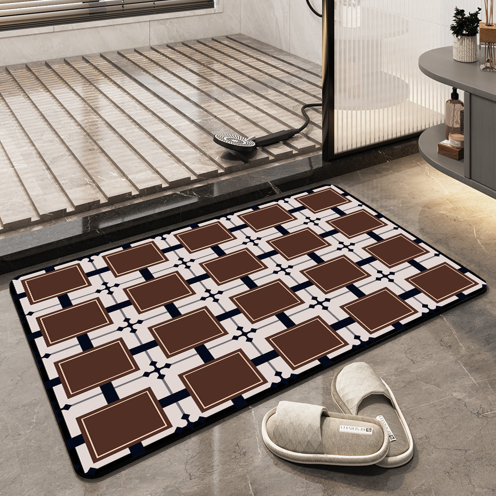 Geometric Pattern Bath Mat Stornfield