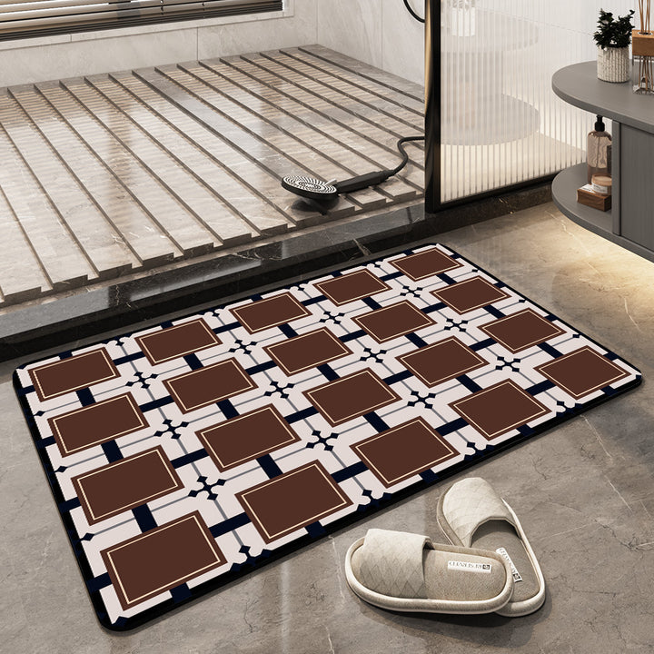 Geometric Pattern Bath Mat Stornfield