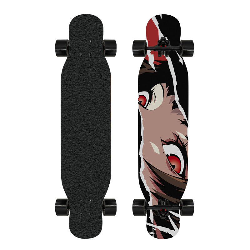 Artistic Lion-Emblazoned Longboard Stornfield