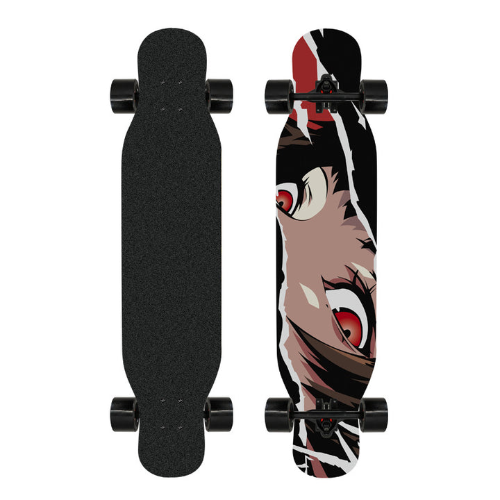 Artistic Lion-Emblazoned Longboard Stornfield