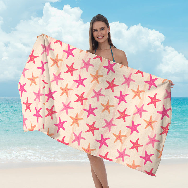 Beach towel with maritime star pattern Stornfield
