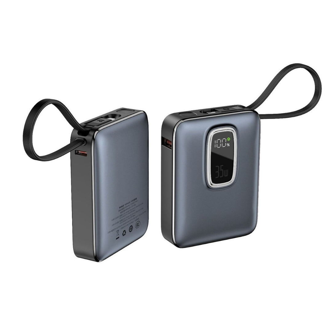 Portable power bank with integrated LED display and fast charging function Stornfield