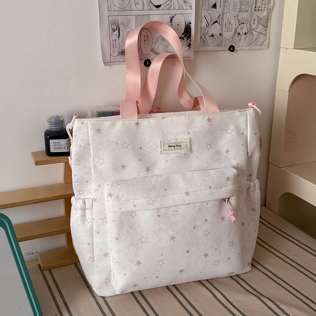 Star-Patterned Casual Tote Bag Stornfield