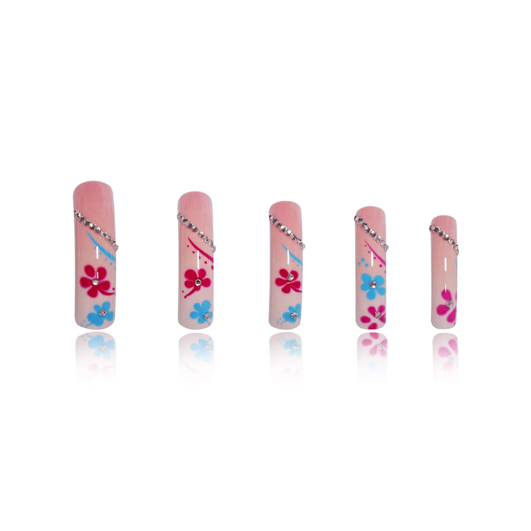 Artfully Designed Floral Press-On Nails Stornfield