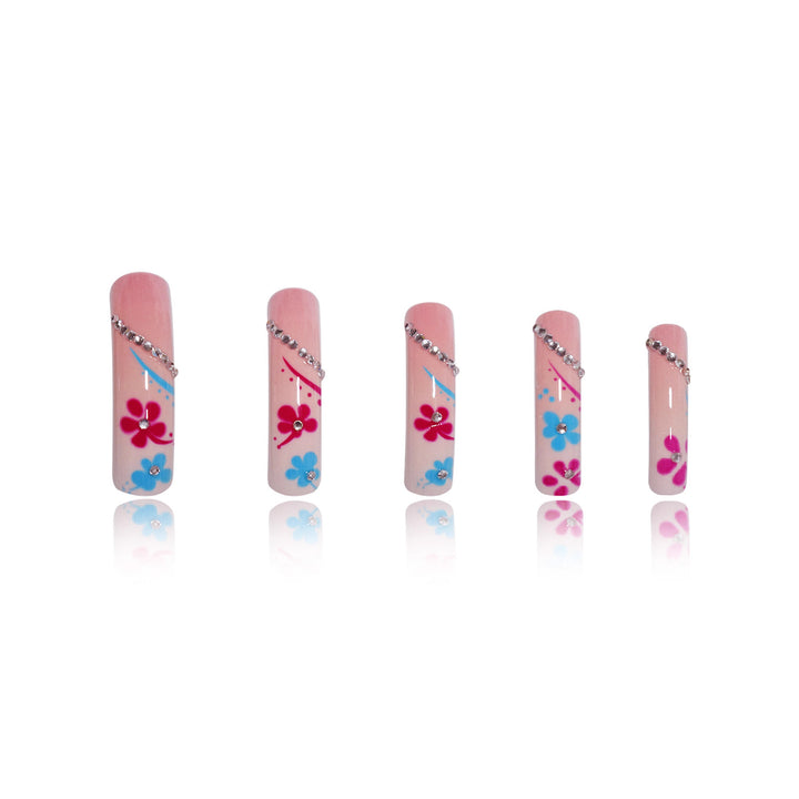 Artfully Designed Floral Press-On Nails Stornfield