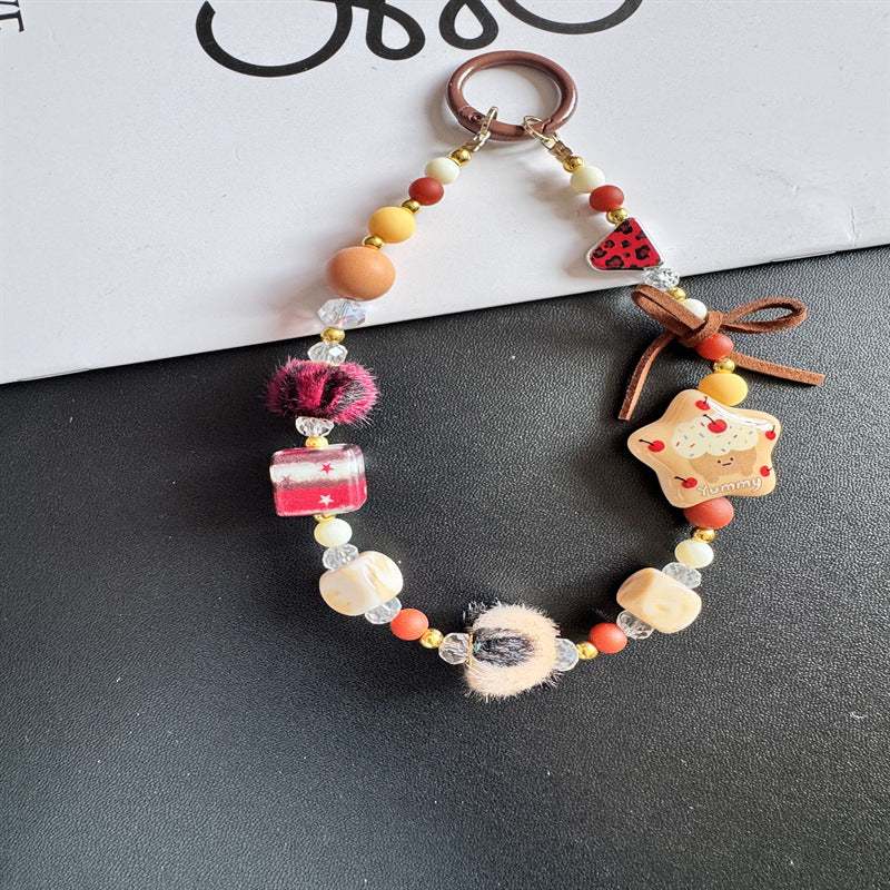 Decorative Beaded Charm Keychain Stornfield 1790135945