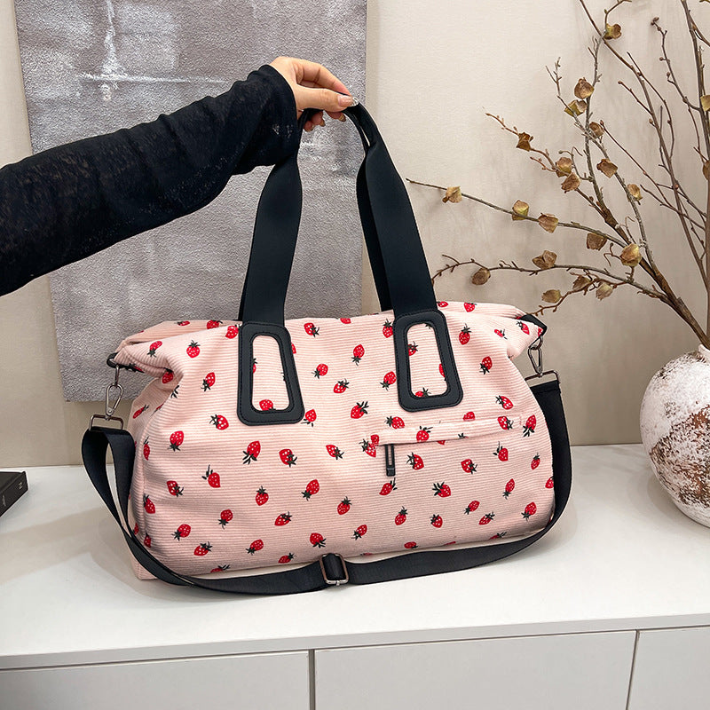 Tote bag with fruity design and multifunctional compartments Stornfield