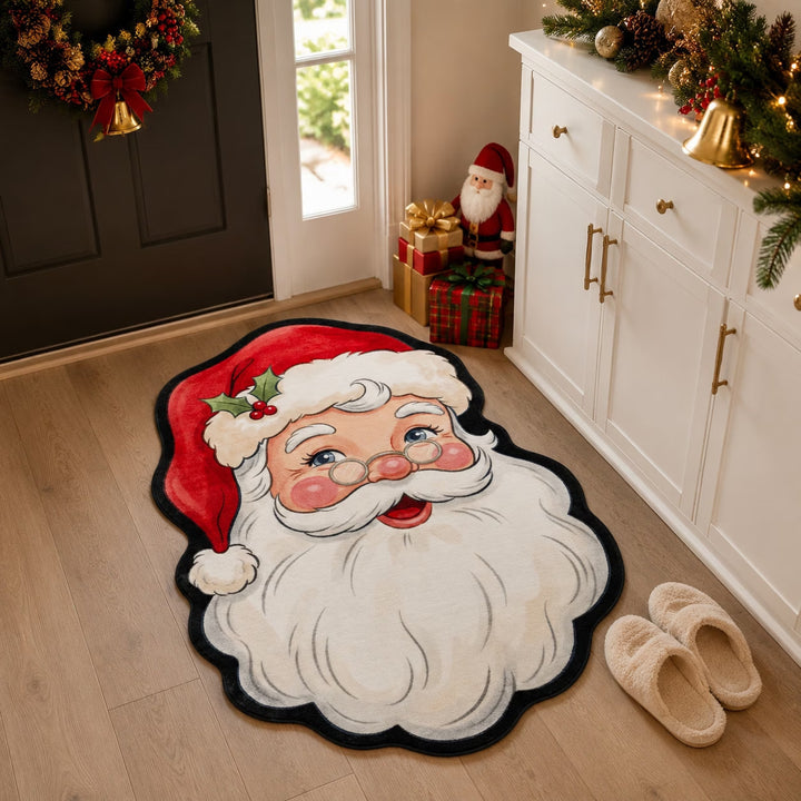 Christmas-Themed Plush Entrance Mat