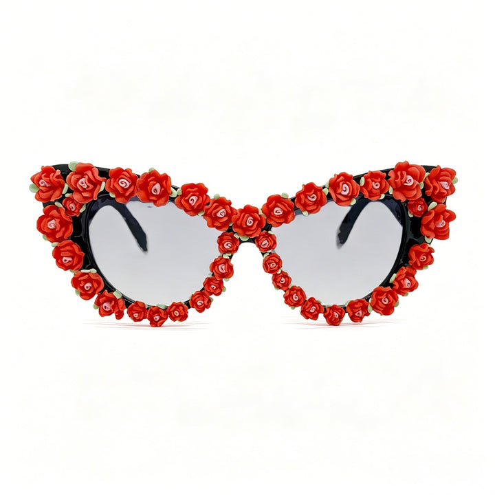 Ladies Cat-Eye Sunglasses with Floral Applications Stornfield