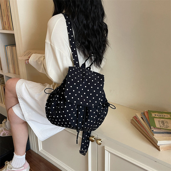 Casual Drawstring Polka Dot Backpack Stornfield