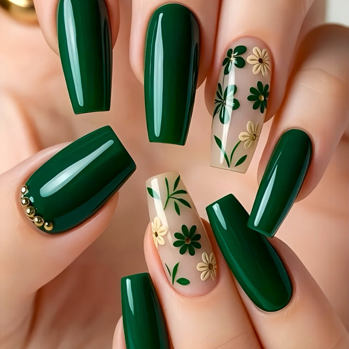 Botanical Nail Art Press-On Set Stornfield