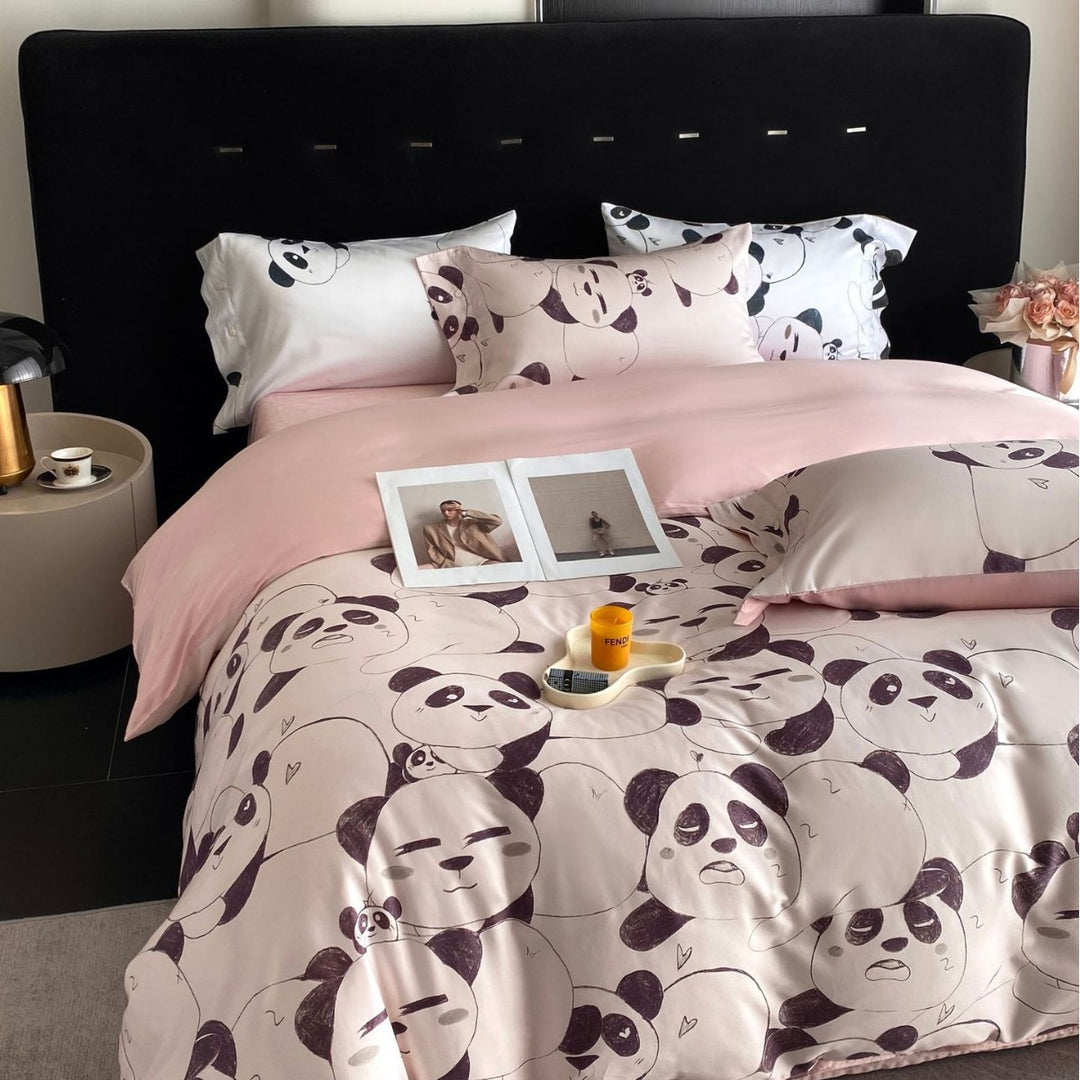 Luxury Reversible Paisley Cotton Sateen Duvet Cover Set