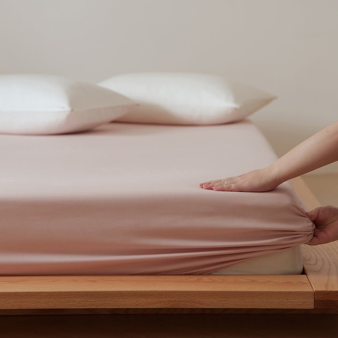 Deep-Pocket Brushed Cotton Jersey Fitted Sheet with Elastic Corners