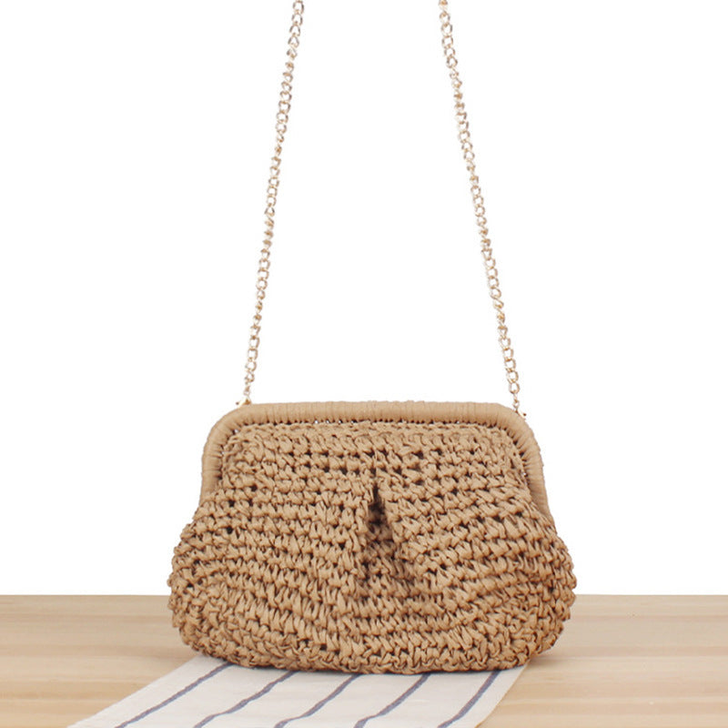 Handbag with Elegant Woven Design and High-Quality Chain Decoration Stornfield