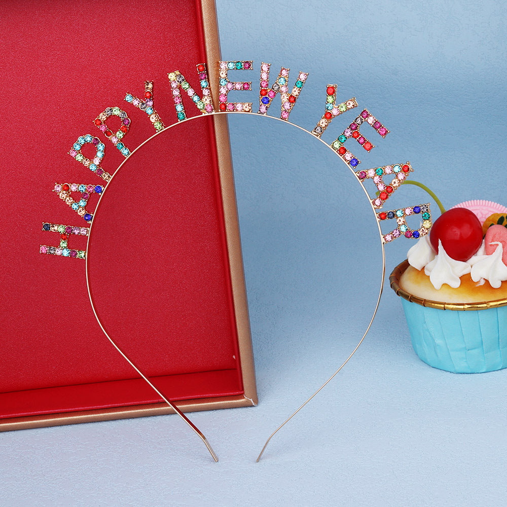 Ladies Glitter Hair Band with "Happy New Year" inscription Stornfield
