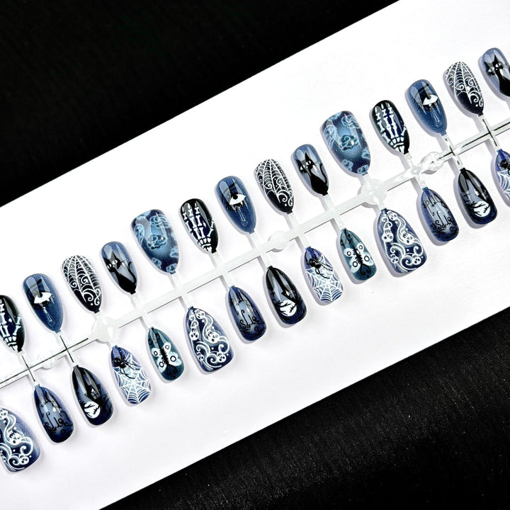 Artistic Halloween-Themed Press-On Nail Collection