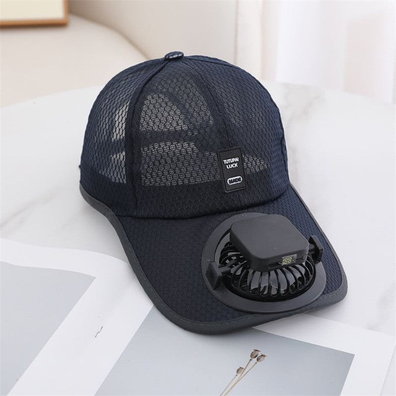 Solar-powered Fan Cap with integrated fan and breathable mesh Stornfield