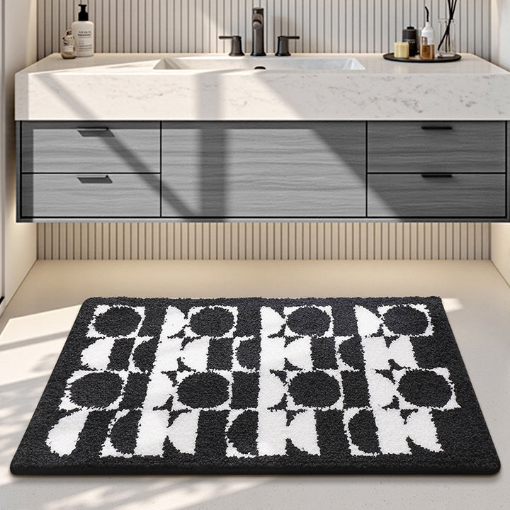 Plush Decorative Bathroom Area Mat