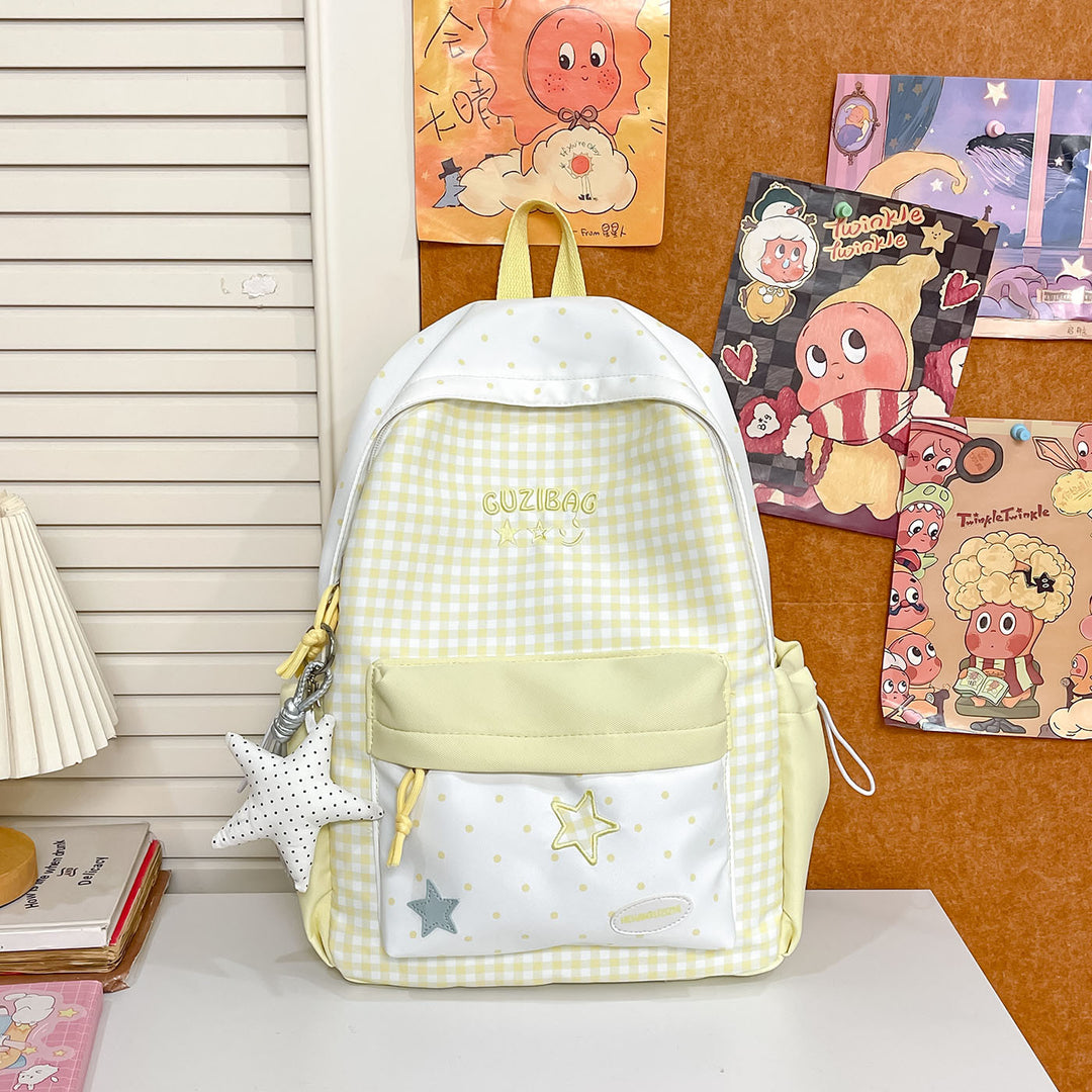 Charming Checked Pattern Backpack Stornfield