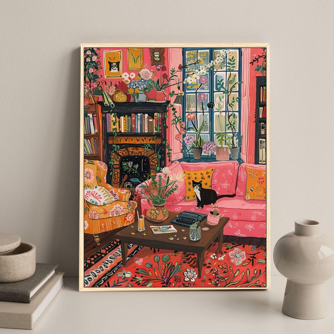Cozy Floral-Themed Home Decor Art Print Stornfield