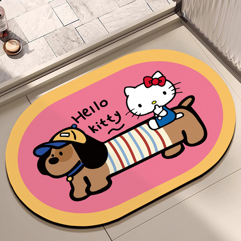 Cute Cartoon Dog Bath Mat Stornfield