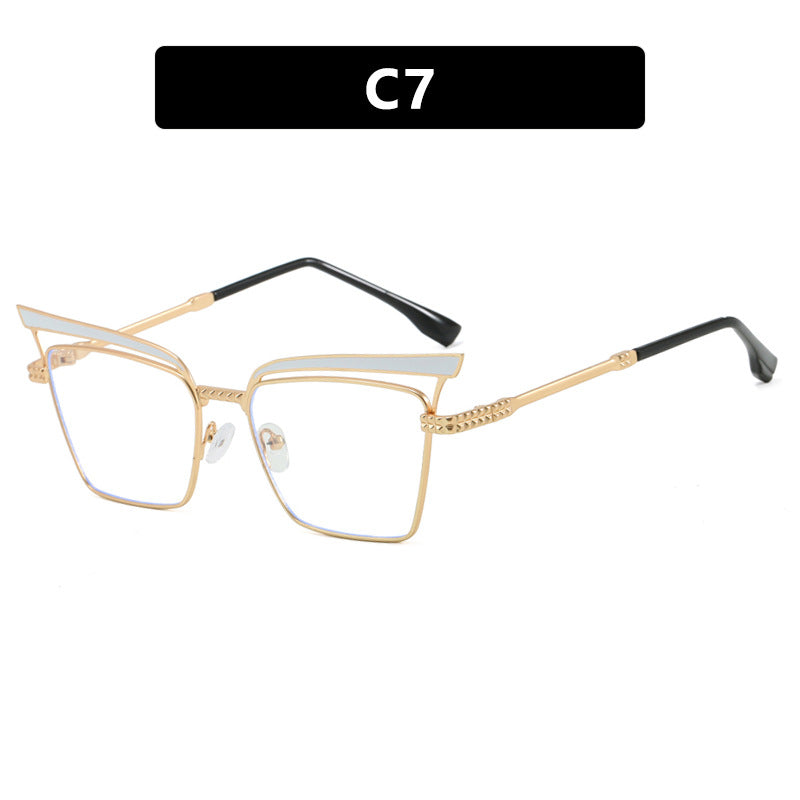 Women's square designer glasses with delicate metal frame Stornfield