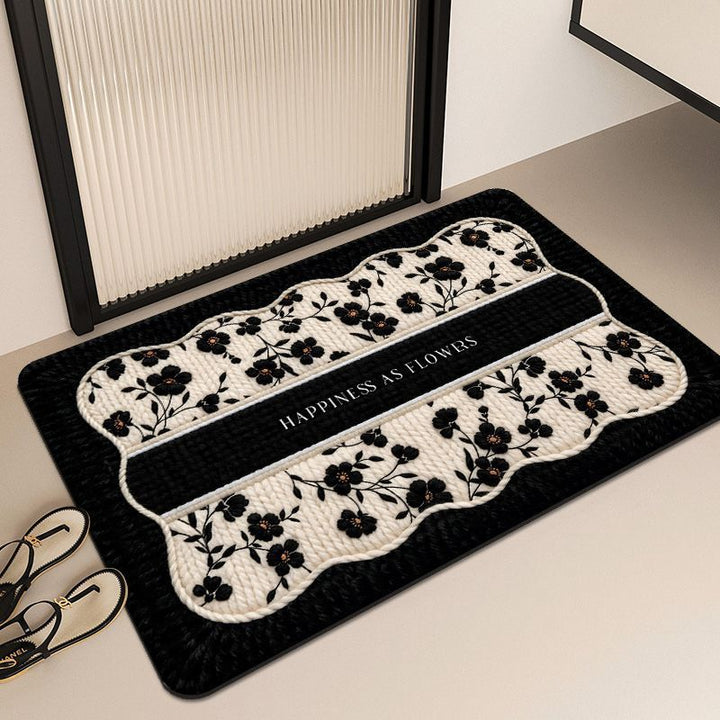 Floral Embroidered Area Mat