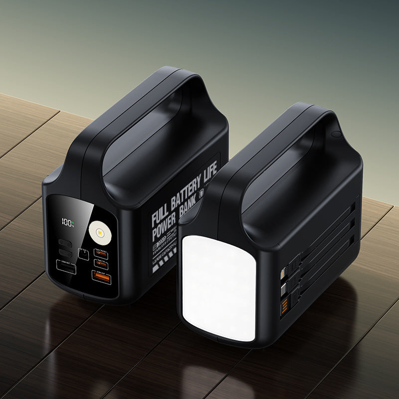 Portable power bank with integrated LED lighting and high capacity Stornfield