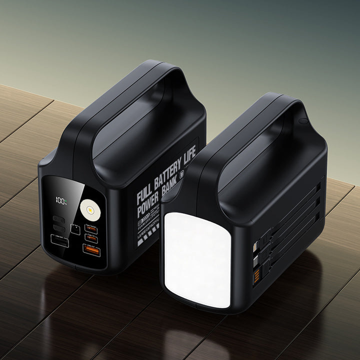 Portable power bank with integrated LED lighting and high capacity Stornfield